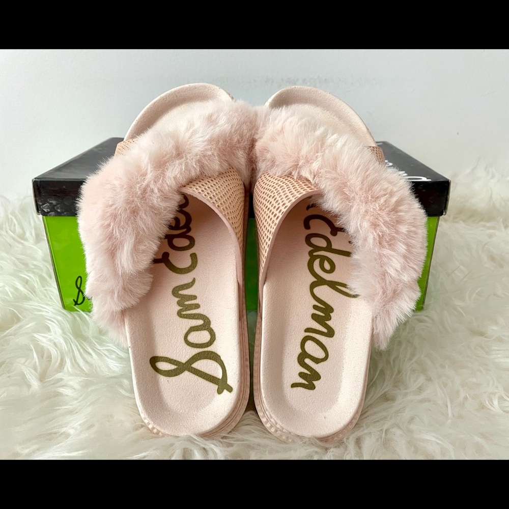 BRAND NEW Sam Edelman Faux Fur Slide Slippers